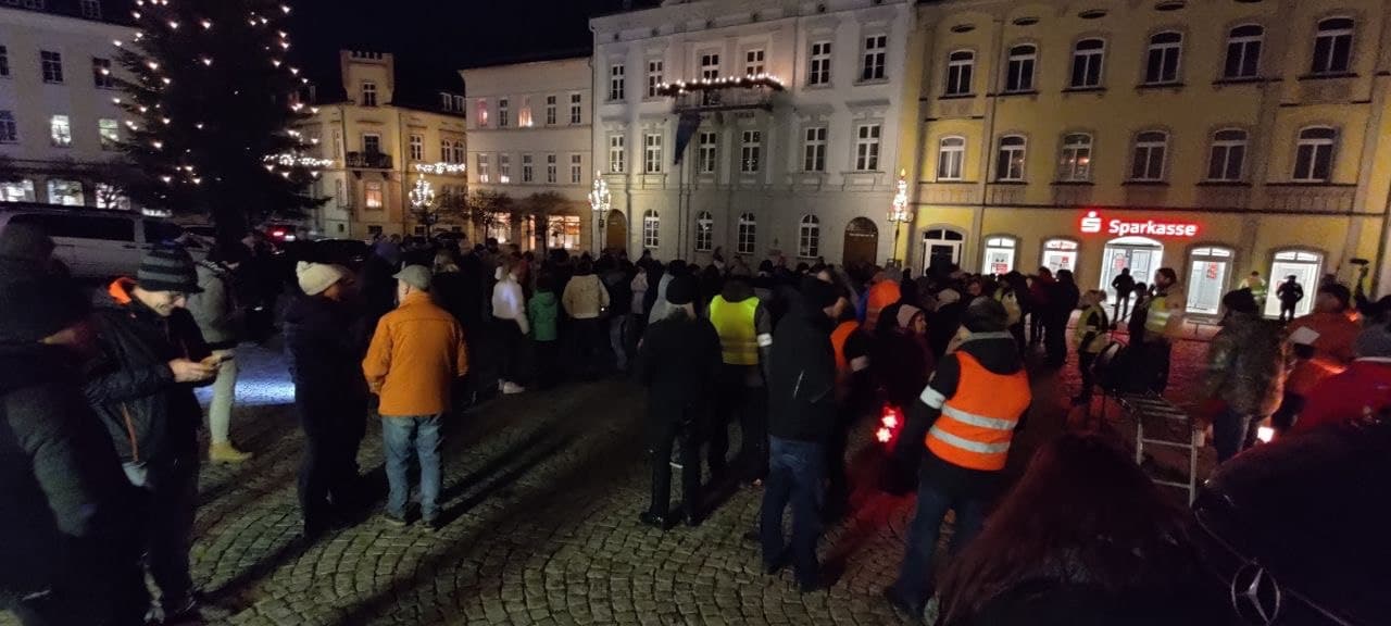 Corona-Demonstration in Bad Lobenstein
