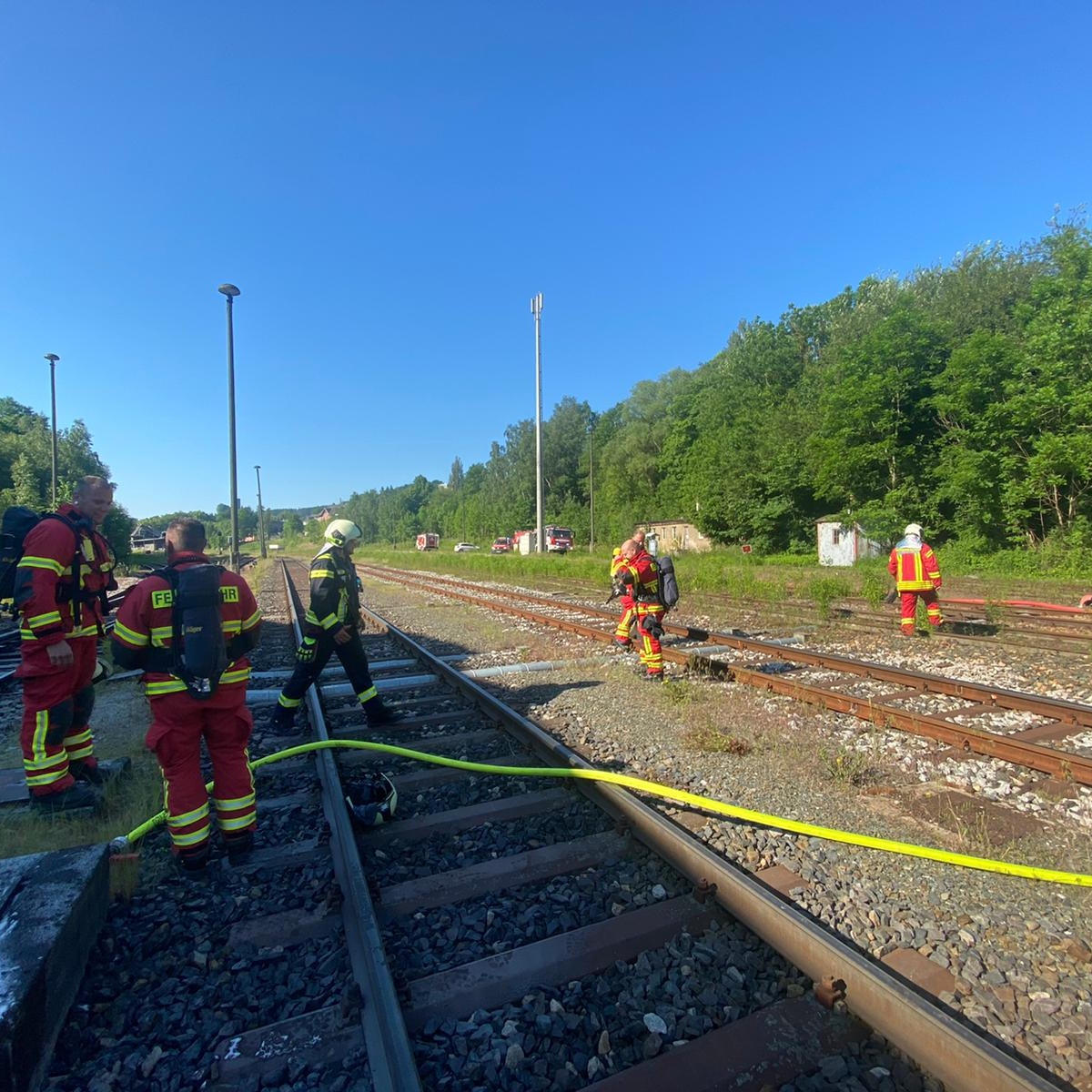 Feuerwehreinsatz am Bahnhof in Bad Lobenstein