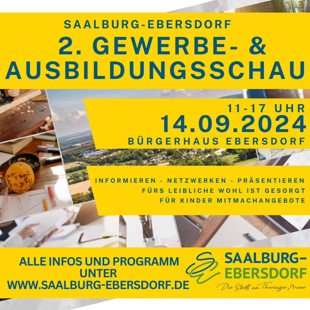 2. Gewerbe- und Ausbildungsschau am 14. September 2024 in Saalburg-Ebersdorf