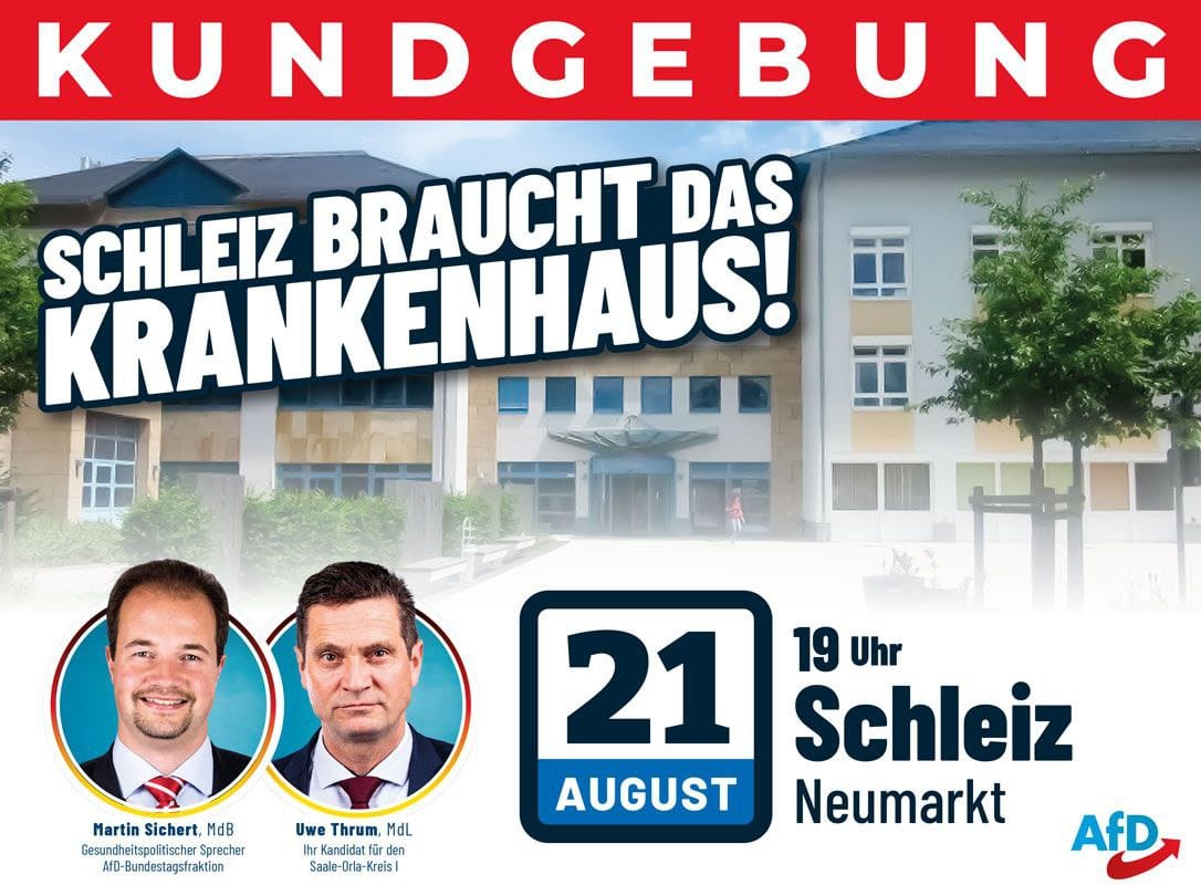 ++ TOTALAUSFALL in der Krankenhausversorgung im SAALE-ORLA-KREIS verhindern!