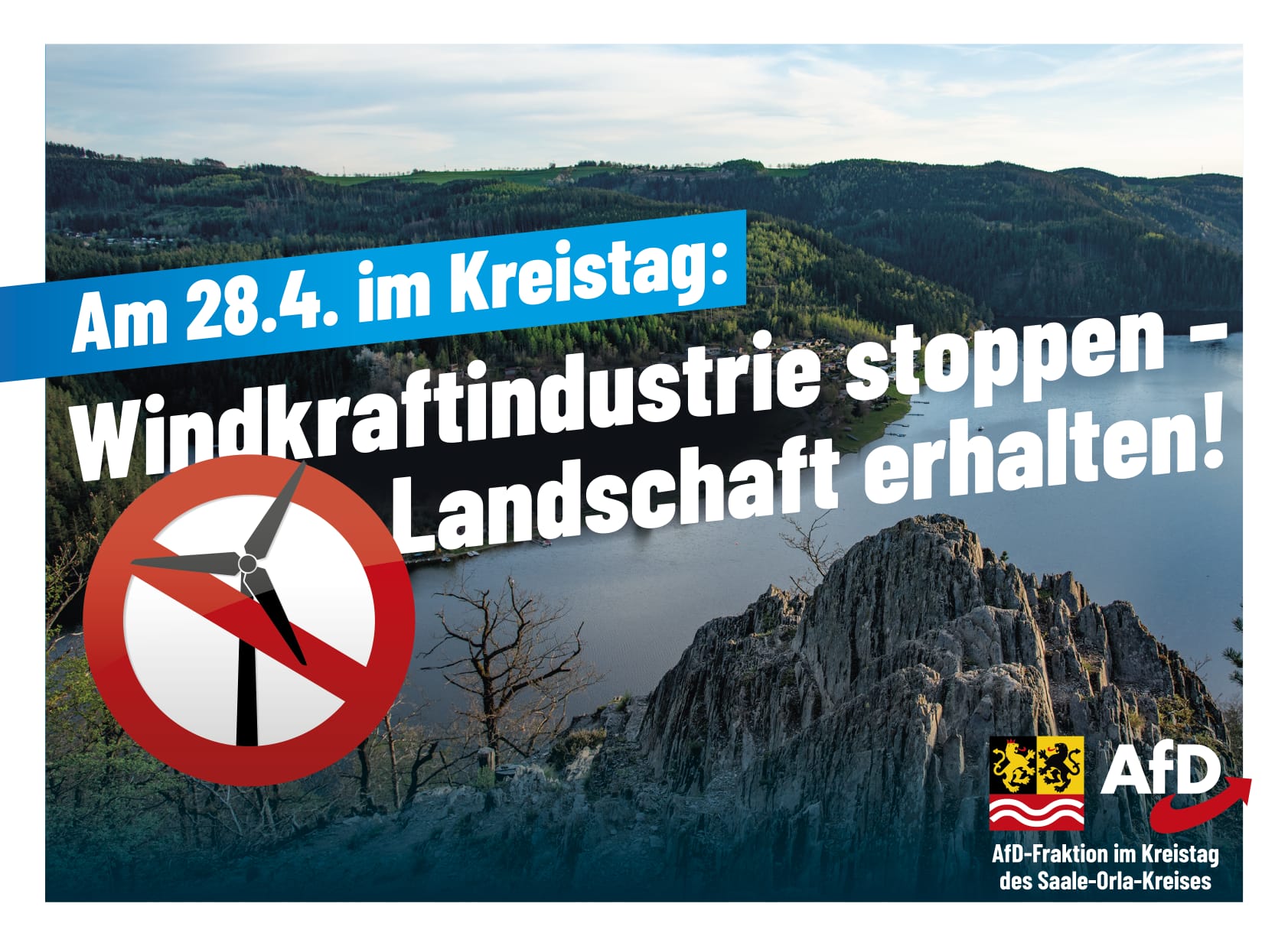 Windindustrie stoppen – Landschaft erhalten!