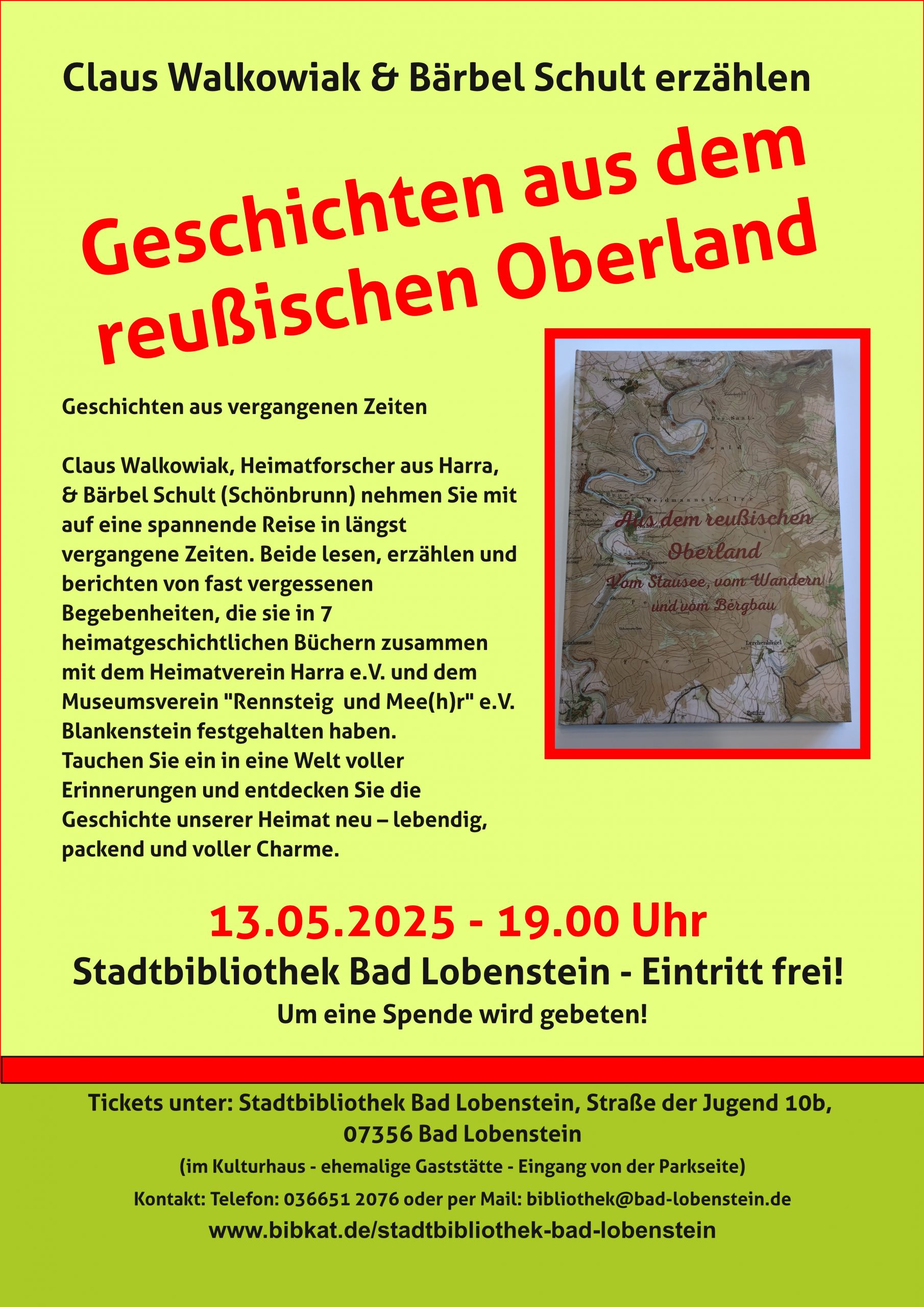 Stadtbibliothek Bad Lobenstein: „Geschichten aus dem reußischen Oberland“