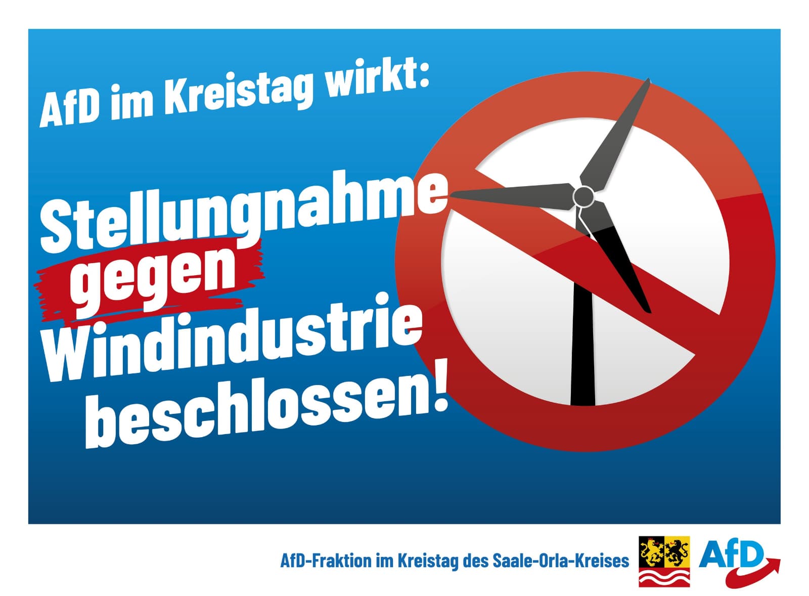 AfD sorgt für Stellungnahme des Landkreises zu geplanten Windvorrangflächen