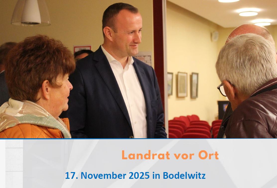 Landrat Christian Herrgott lädt zum Bürgergespräch nach Bodelwitz ein