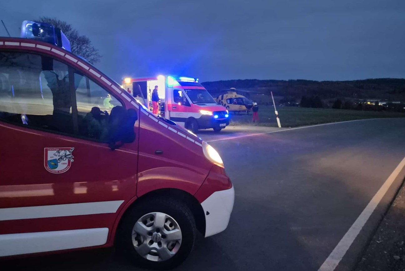 Notfalleinsatz auf Bundesstraße 90 im Stadtgebiet