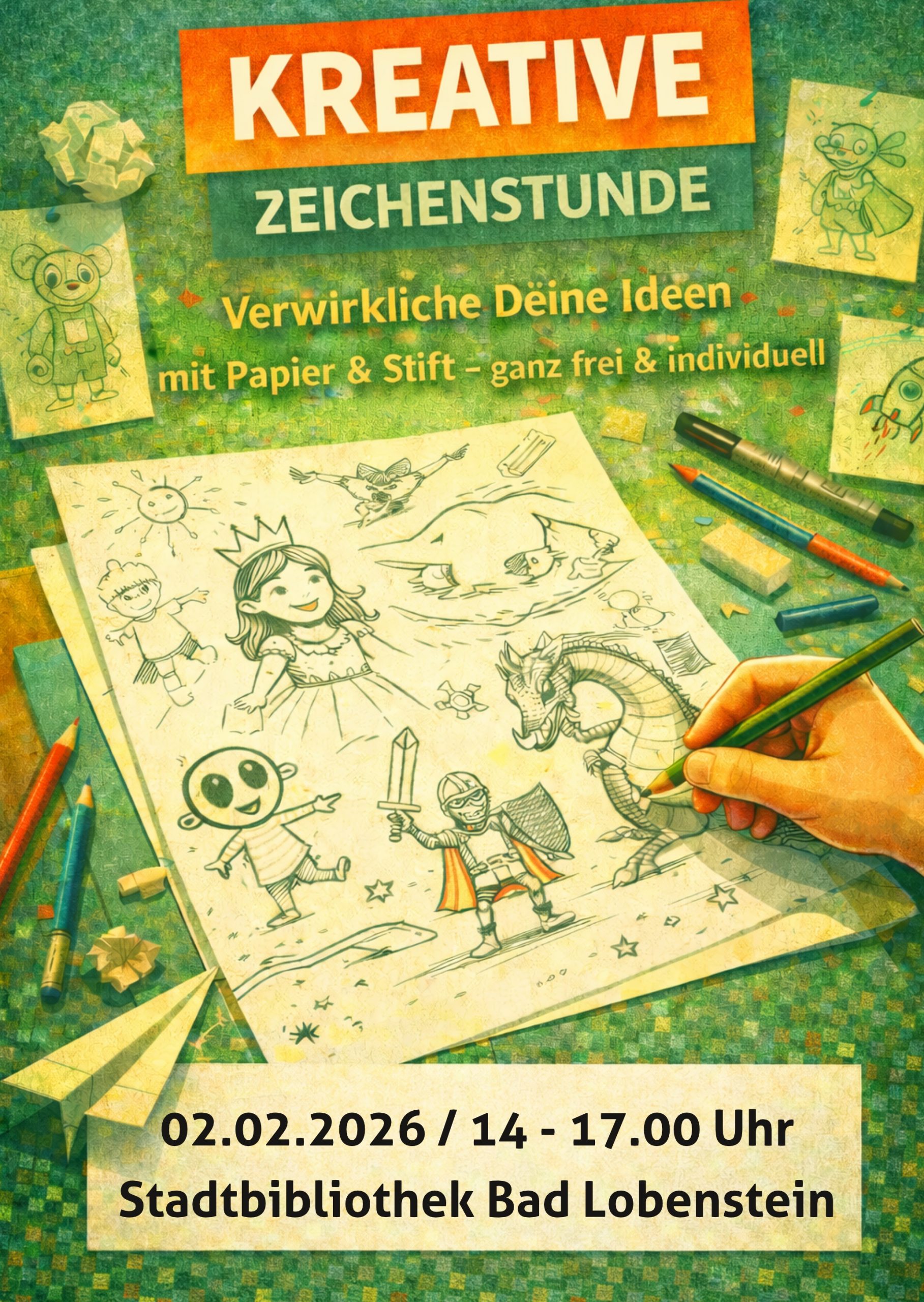 Kreativ werden in der Stadtbibliothek Bad Lobenstein