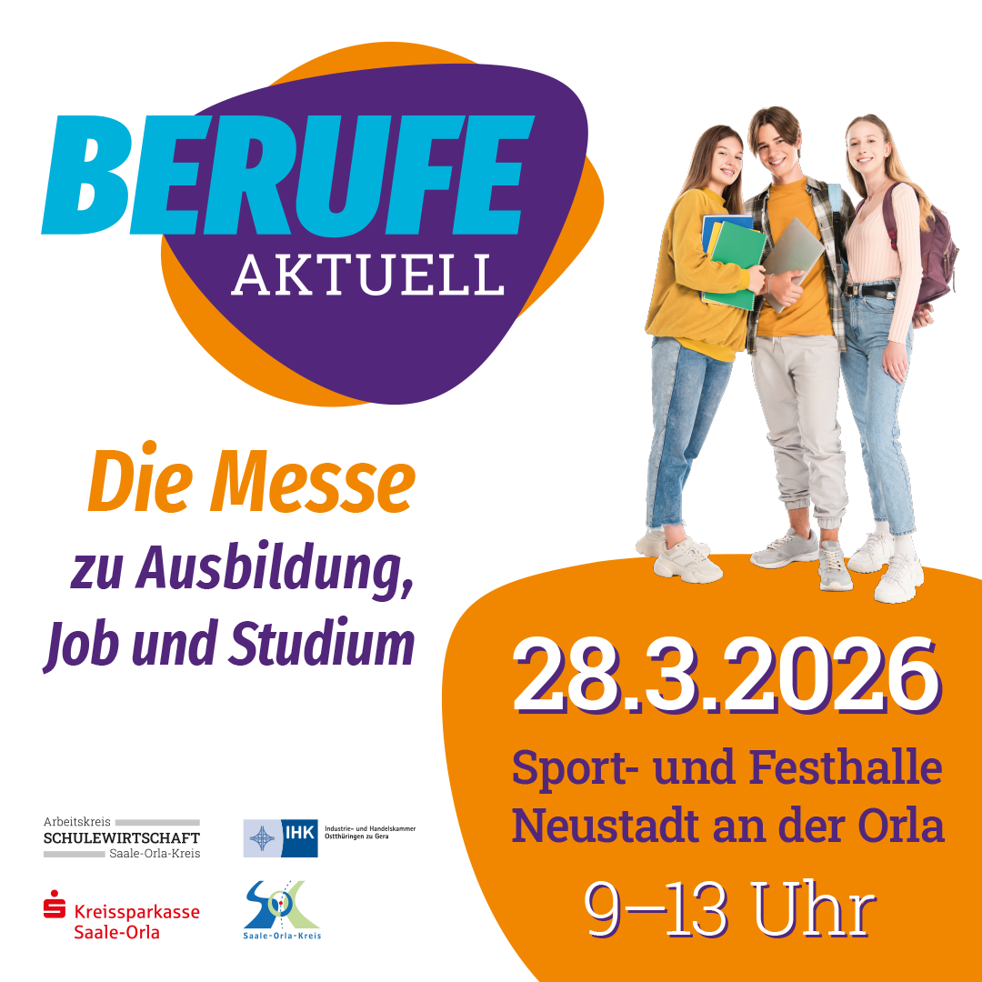 Ausbildung, Job, Studium:                                                                                       Messe „Berufe aktuell“ in Neustadt an der Orla