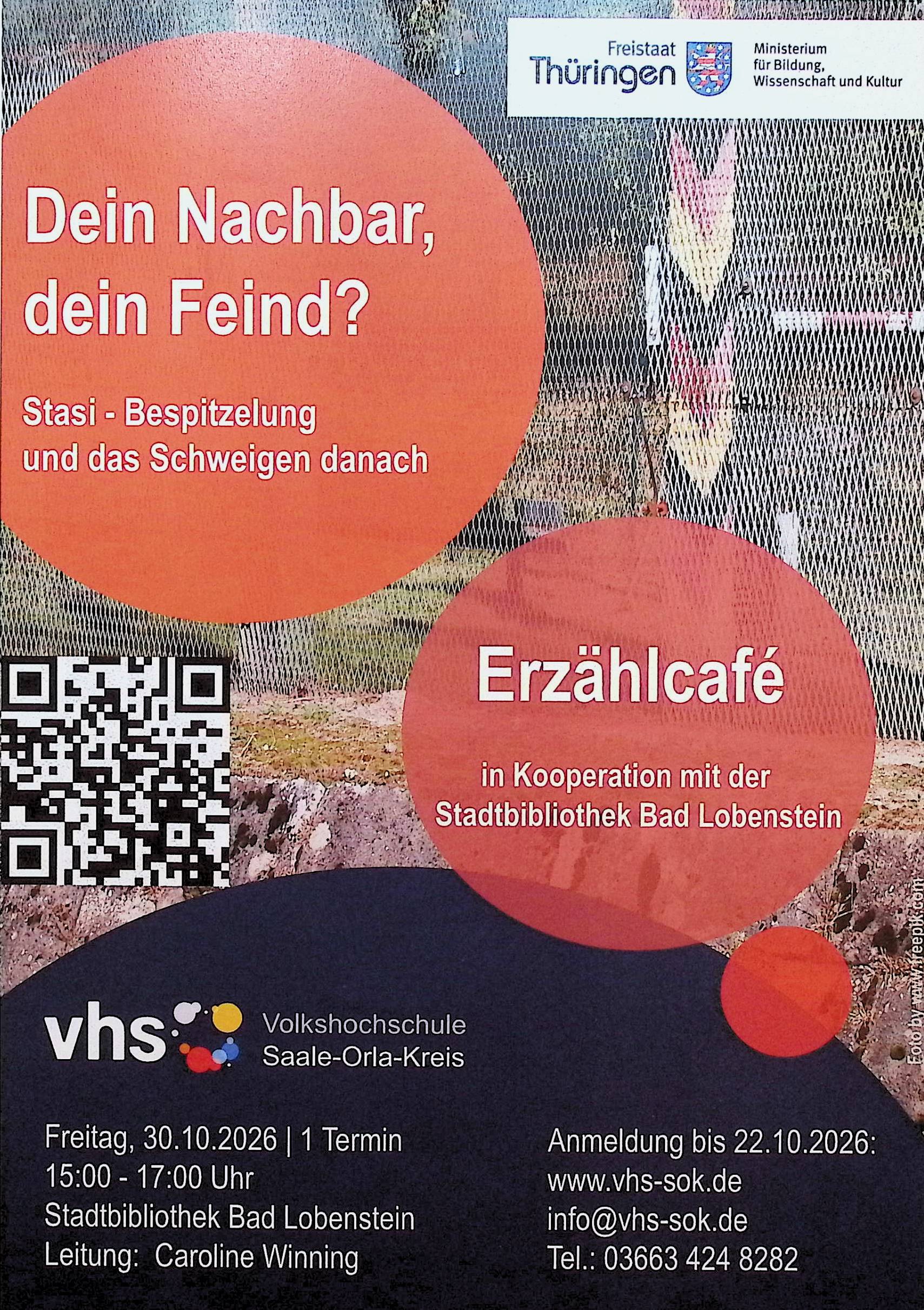 Erzählcafe – Dein Nachbar, dein Feind? Stasi-Bespitzelung und das Schweigen danach